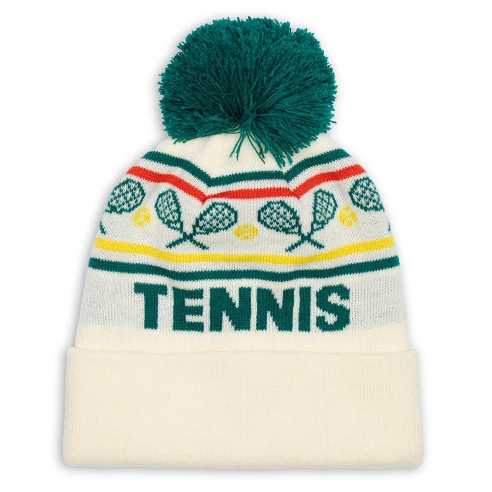 4063 Tennis Knitted Beanie Hat | Tennis Rally Pom Beanie
